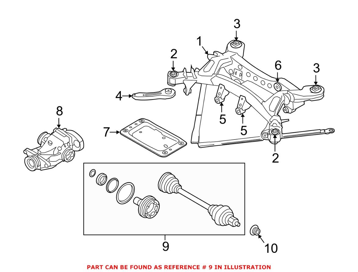 BMW CV Axle Assembly - Rear Passenger Right 33207597686